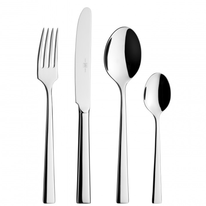 Комплект прибори за хранене Titanio, 75 части, неръждаема стомана 18/10