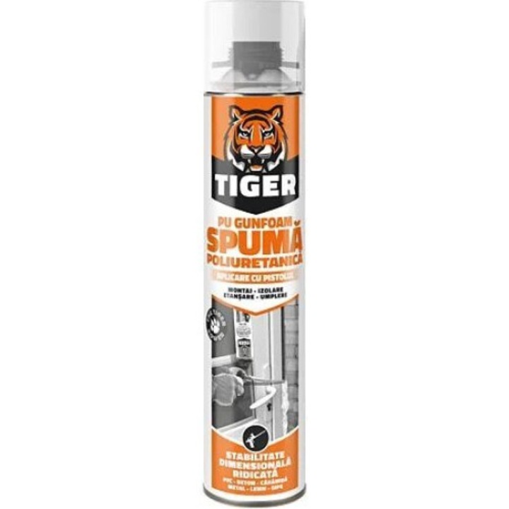 Spuma poliuretanica pentru montaj, aplicare cu pistol, Tiger PU Gunfoam B3, 700 ml