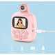 Детска камера, Full HD 1080p резолюция, батерия 1200 mAh, 2.4-инчов екран, функция за моментално отпечатване, предна камера + селфита, USB-C, Bluetooth, цвят заек, розов
