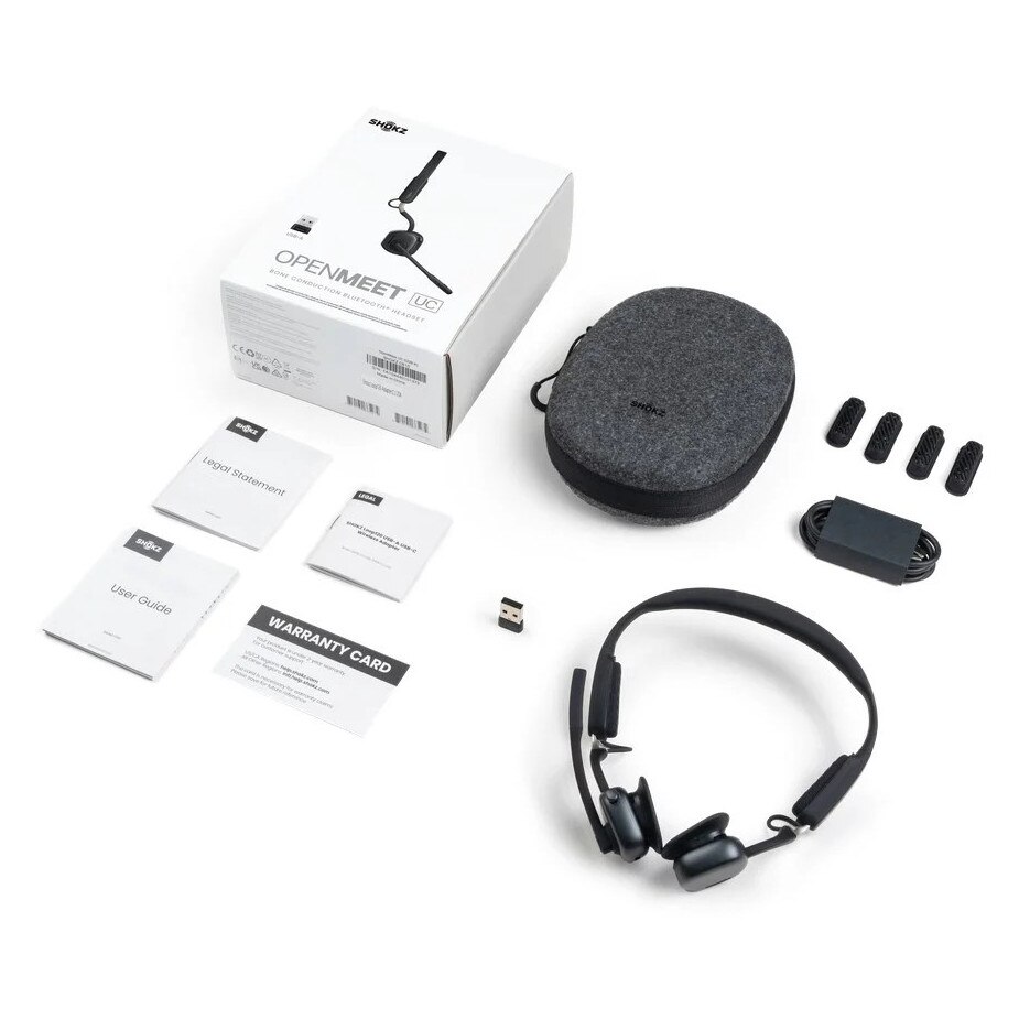 【週末限定セール】SHOKZ OPENMEET UC(USB Type-A) Casti SHOKZ OpenMeet UC Wireless Bluetooth Bone Conduction USB