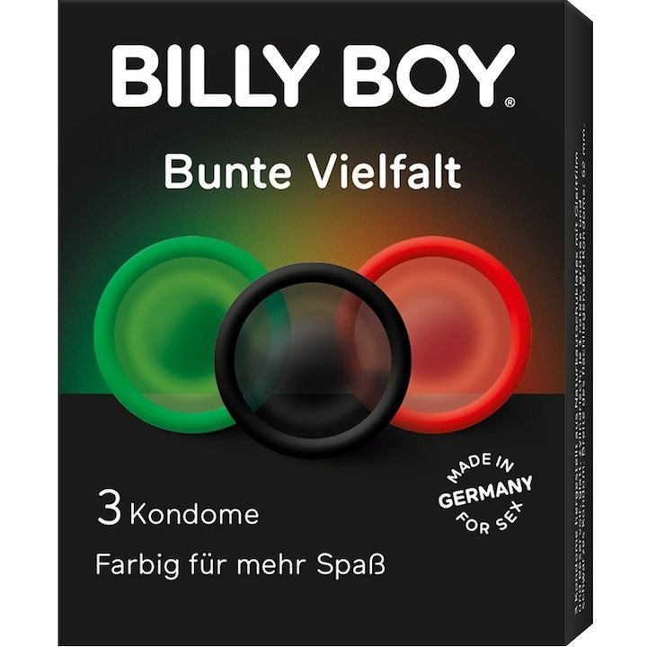 Prezervative Billy Boy, color, 3buc
