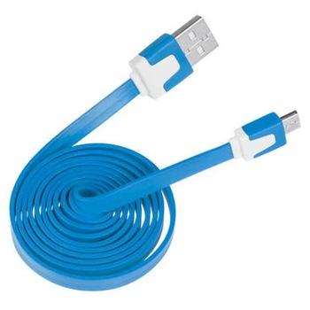 Cablu micro USB flexibil, Albastru Cablu micro USB flexibil, Albastru