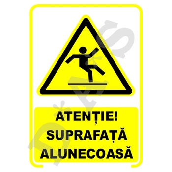 Set de 2 indicatoare A5 - ATENTIE SUPRAFATA ALUNECOASA Set de 2 indicatoare A5 - ATENTIE SUPRAFATA ALUNECOASA