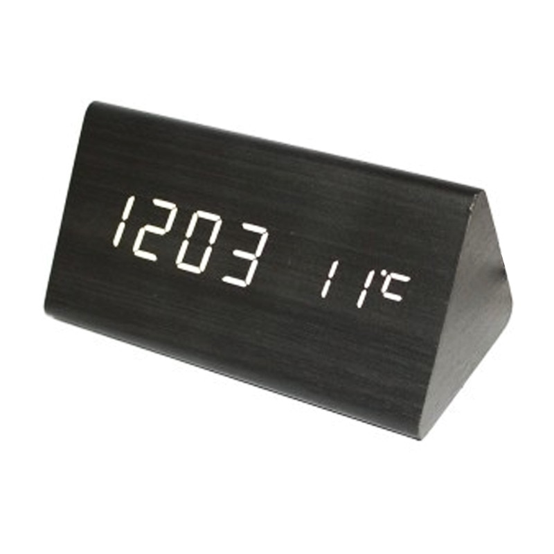 Ceas digital lemn VST-861, LED, alarma