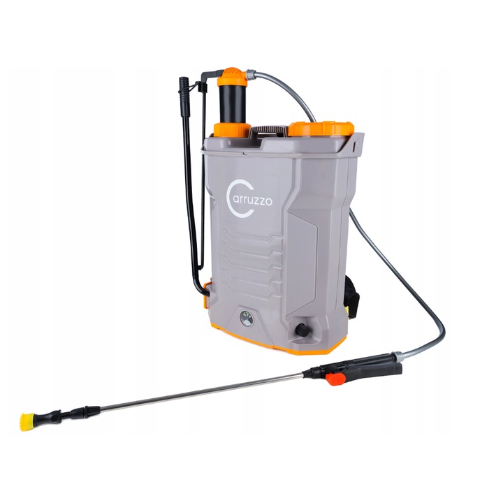 Градинска пръскачка Carruzzo 2в1, акумулаторна, 16L, регулируемо налягане, сива