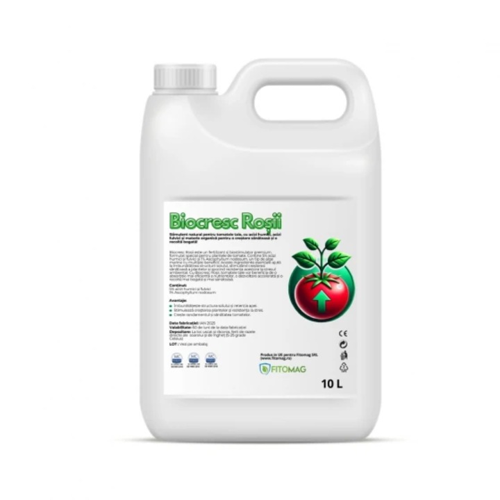 Stimulator de legare si rodire pentru tomate, Biocresc Rosii, 10 litri