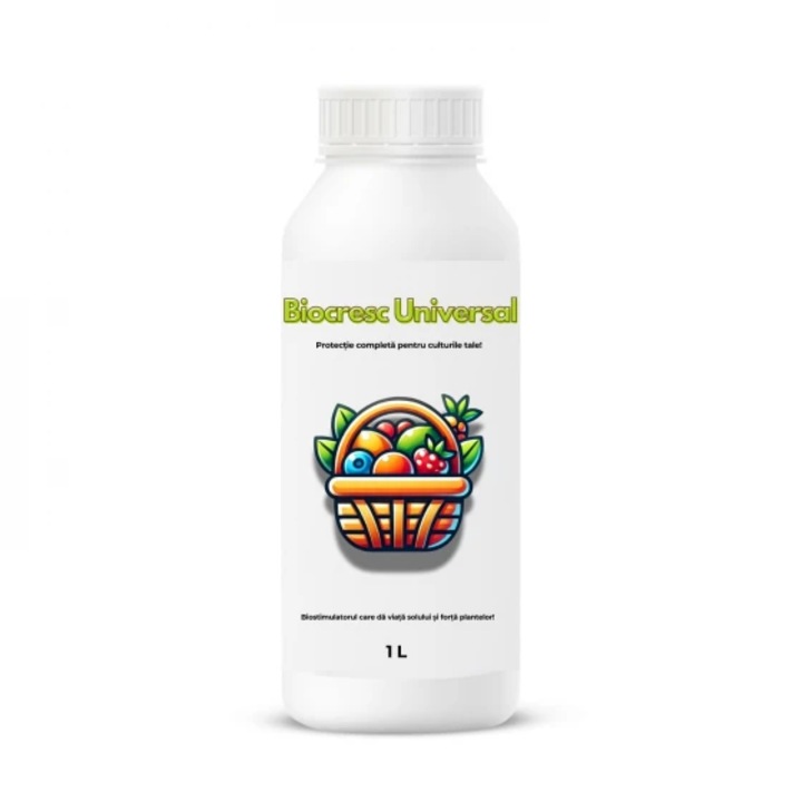 Biostimulator organic lichid pentru toate tipurile de culturi vegetale Biocresc Universal, 1 l