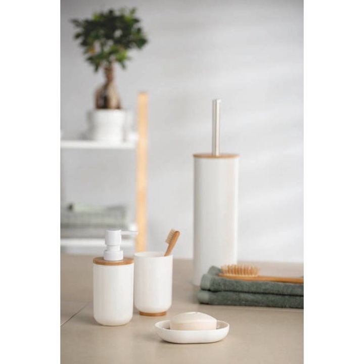 Sapuniera POSA din bambus si plastic, in stil scandinav - WENKO