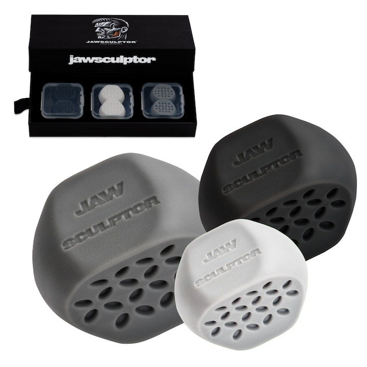 Set 6 Dispozitive de Silicon pentru Definire de Jawline, Dezvoltare Muschi Faciali Jaw Sculptor