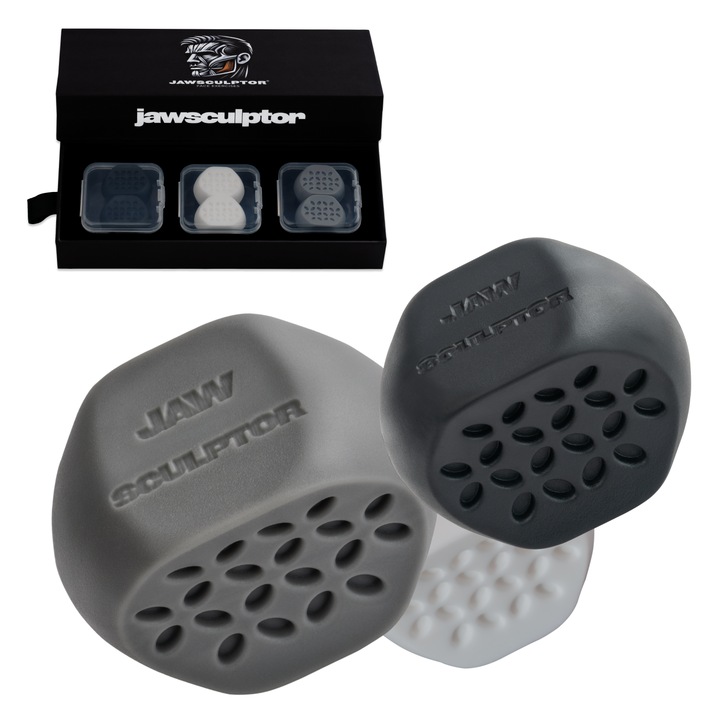 6 darabos szilikon állkapocs formáló készlet – Jawline edzés és arcizom fejlesztés – Jaw Sculptor