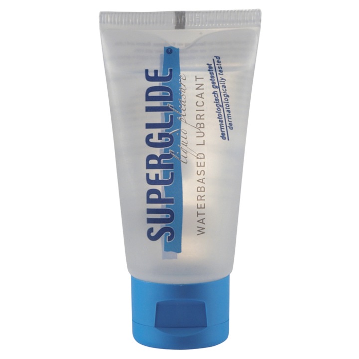 Lubrifiant pe baza de apa Hot SUPERGLIDE Liquid Pleasure 30ml, sigur pentru utilizare cu prezervative si accesorii erotice