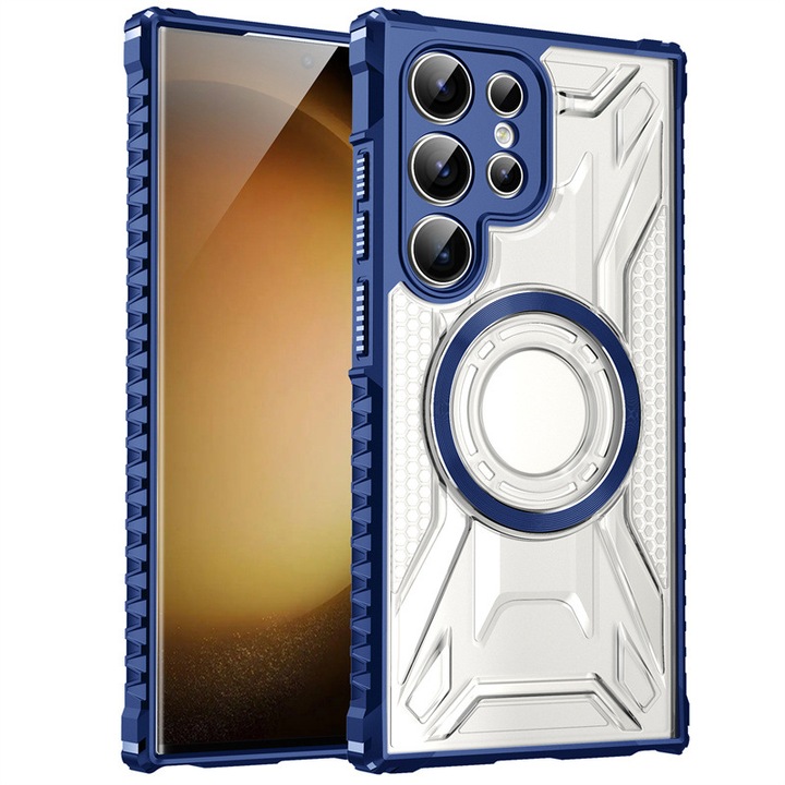 Калъф за Samsung Galaxy S25 Ultra, YSBER, за мобилен телефон със защита на камерата, MagSafe, удароустойчив, Navy Blue