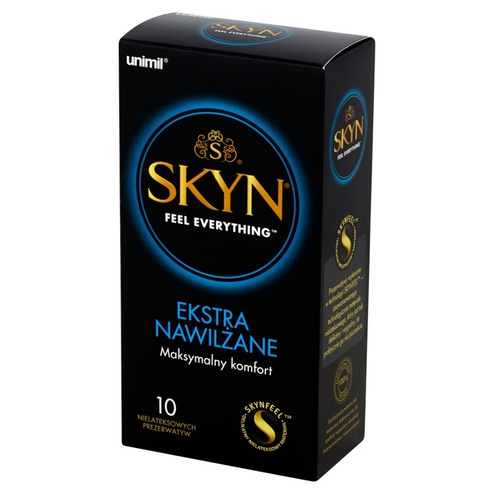 Prezervative Skyn, set 10 bucati, extra lubrifiate, 53mm