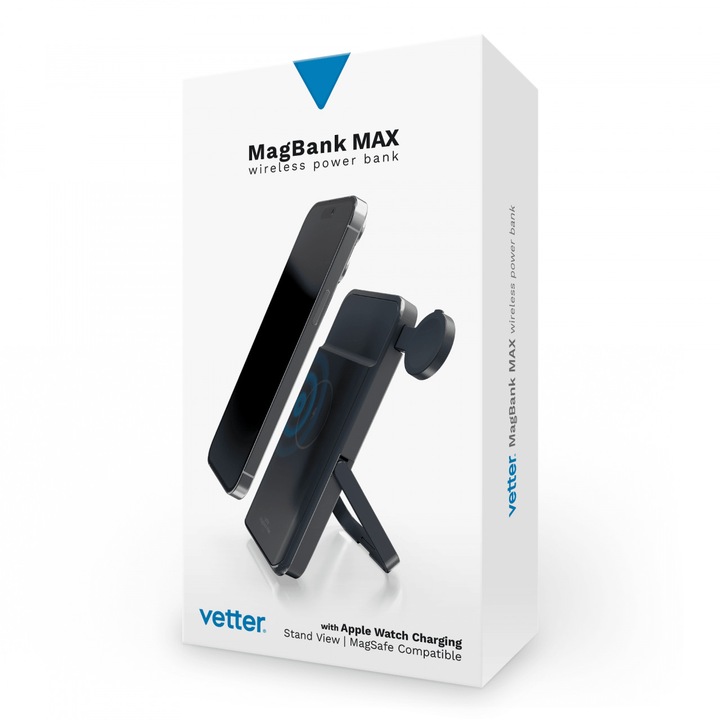 Baterie Externa MagBank MAX pentru iPhone si Apple Watch, compatibil MagSafe, 10000mAH