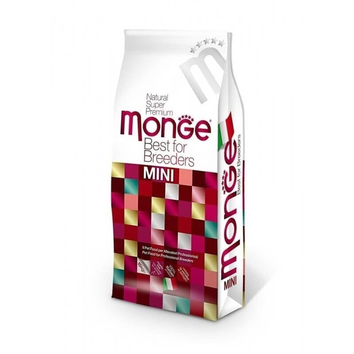 Hrana uscata pentru caini -Monge Breeder Natural Superpremium Starter Mini - Pui si Orez - 15kg