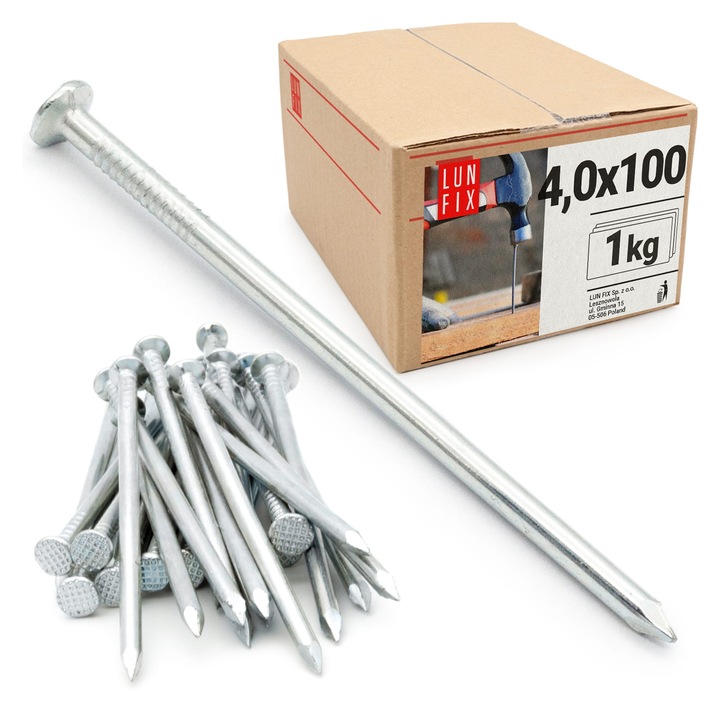 Lun Fix építőszögek, 4x100 mm, 4 hüvelyk, horganyzott, 1 kg
