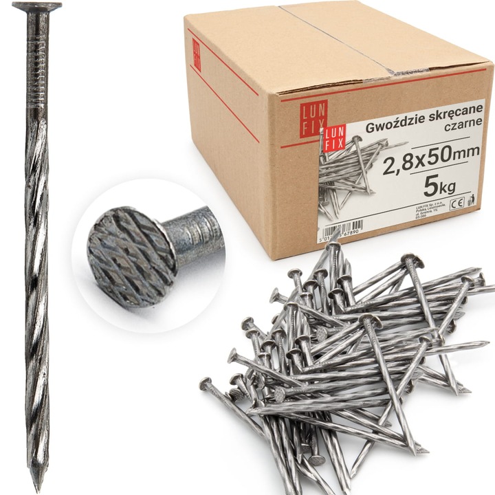 Lun Fix csavart szögek, 2,8x50 mm. 2 hüvelyk, 5 kg