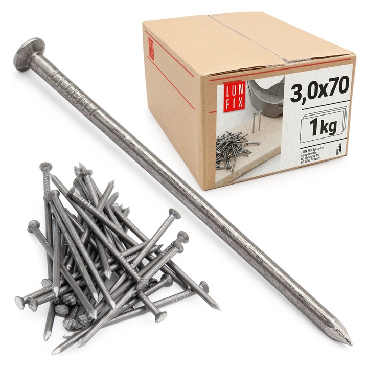 Lun Fix építőszegek, 3x70 mm, 1kg