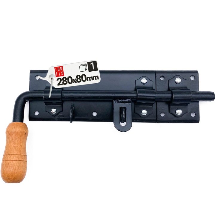 Lun Fix zár, 280x80mm, fekete