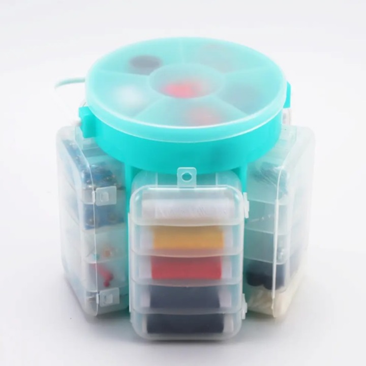 Trusa de cusut si croitorie, portabila, 200 accesorii, coshop®