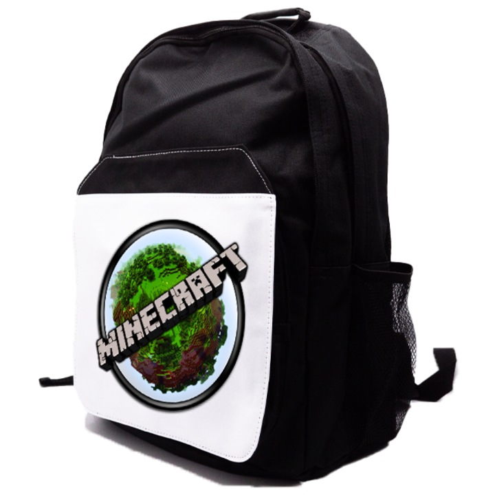 Rucsac școlar MINECRAFT World, 30x45x17cm, 2 compartimente, barete reglabile