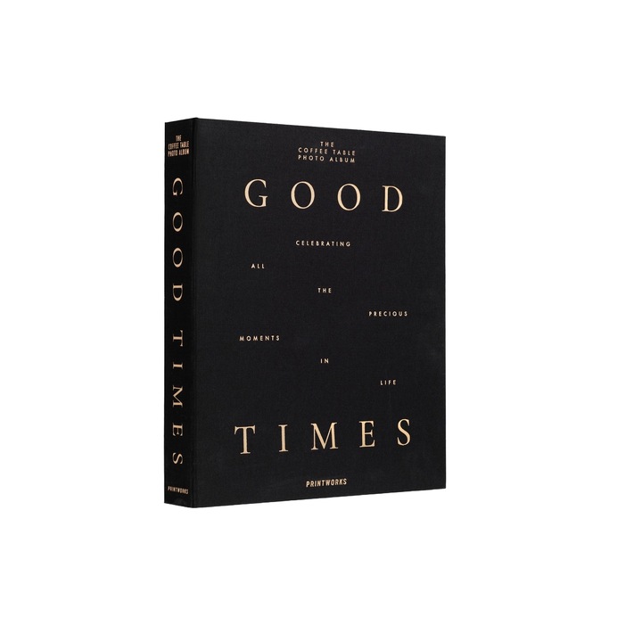 Album foto Printworks, Good Times, 32.5 x 26.7 cm, coperta eleganta tip carte, 60 de poze 10 x 15 cm, 30 pagini, ideal cadou, negru