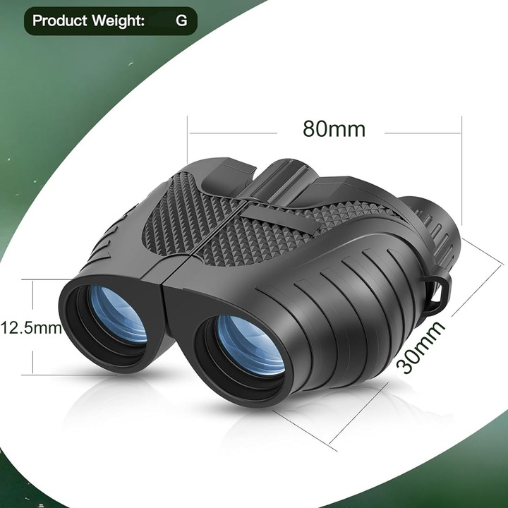 Binoclu Digital, SINBINTA, Binoclu de Mare putere, 10x, Obiectiv 25 mm, Rezistent la apa, HD, Putere mare de focalizare, Ideal pentru vanatoare, Observare pasari, Concerte, ABS/Sticla, 80x30x12.5mm, Negru