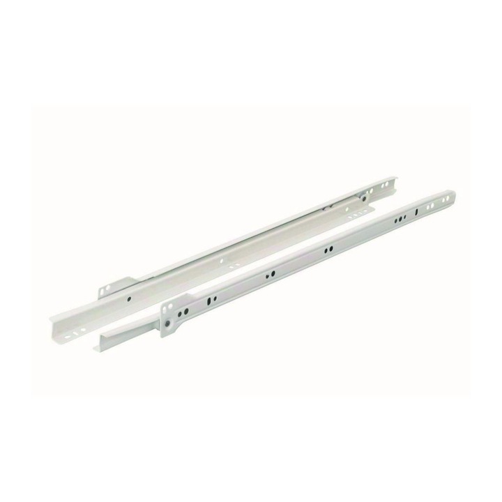 Glisiere sertar, glisare totala, 500 mm, nichelat (set 2 buc)