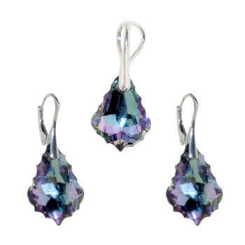 Cercei din argint cu Elements Vitrail Light baroque 22 Cercei din argint cu Elements Vitrail Light baroque 22