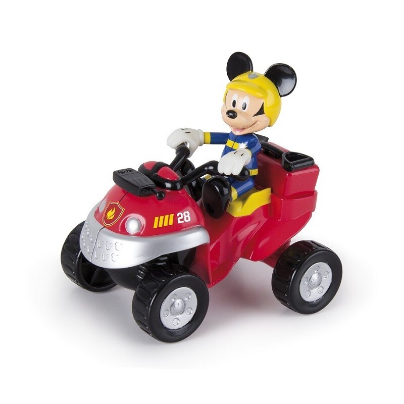 Figurina Disney Mickey Mouse si Accesoriu ATV Pompieri
