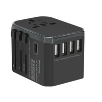 adaptor incarcator convertor priza universal de calatorie cu 4 x usb si 1 x type-c all in one pentru eu usa uk - phuture imagen 8_0_
0