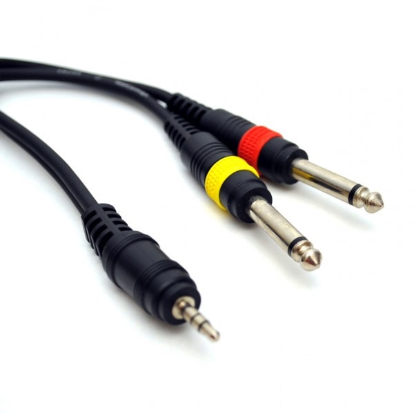 Cablu audio eXpertCable Jack 3.5 - 2xJack 6.3mm, 1.5m