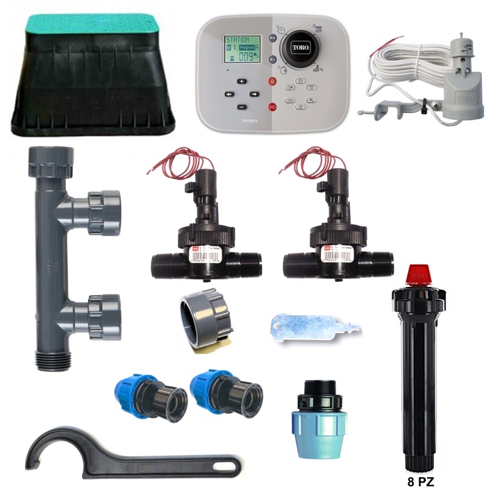 Kit de irigare Toro Tempus 2 Zone 24V cu aspersoare