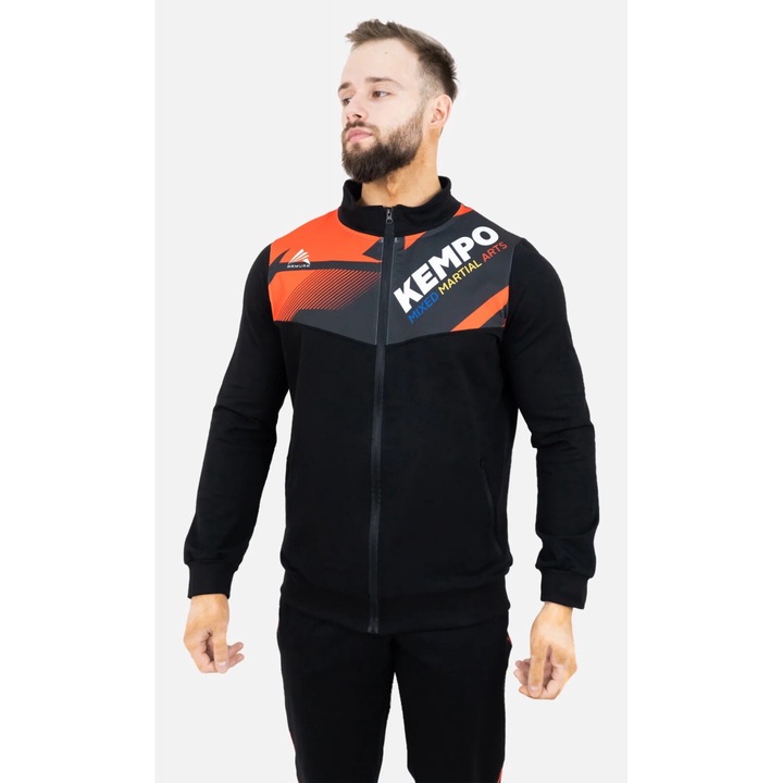 Bluza Trening Kempo Rosu, Rosu/Negru