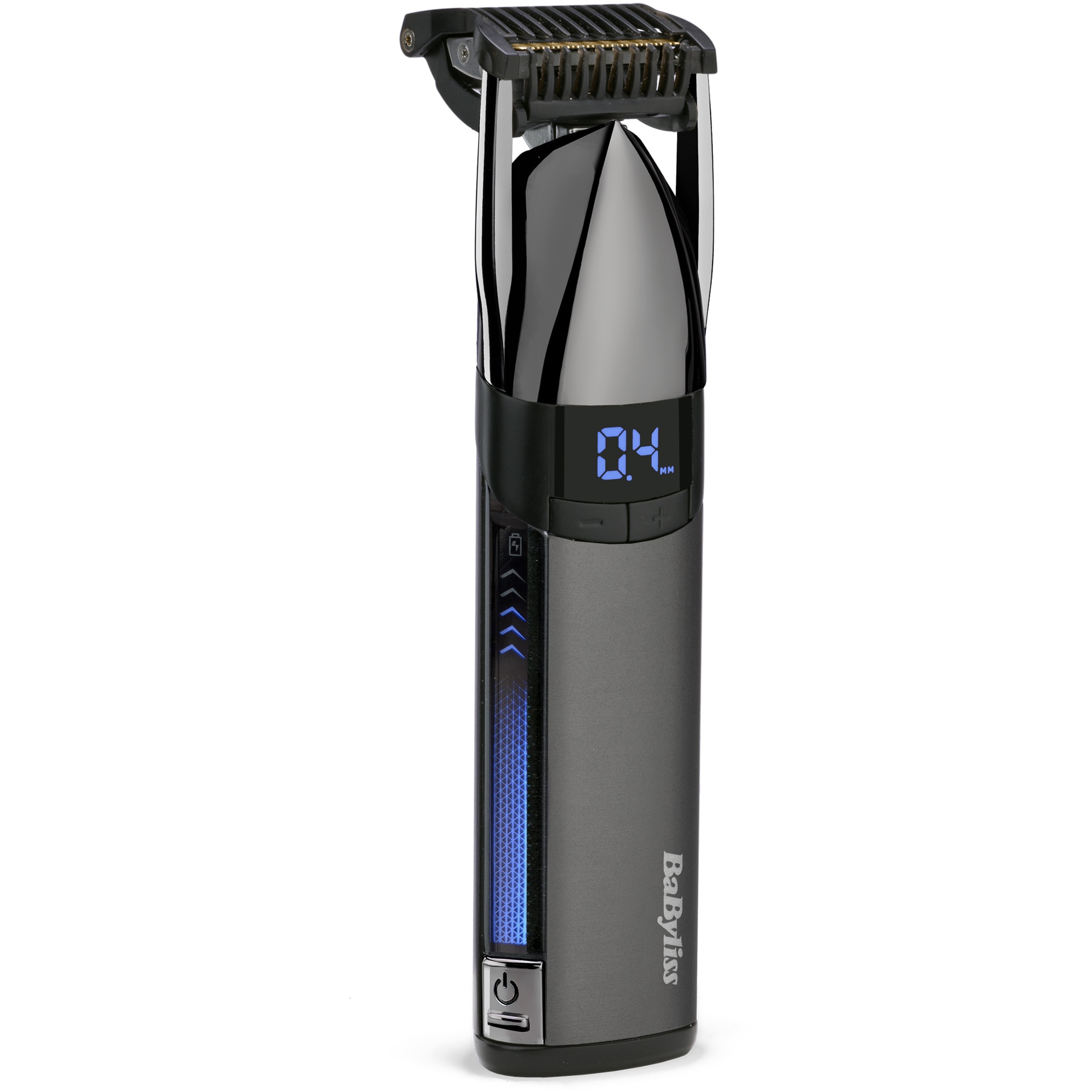Trimmer BaByliss Super-X Metal Stubble BaByliss S991E, autonomie 90 min, lame din titan, negru
