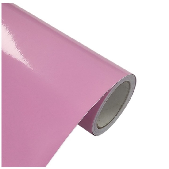 Folie Auto Caroserie Autocolant idealStore, Calitate Premium, Tehnologie de Eliminare A Bulelor, Ofera Protectie UV, Aplicare Rapida, Dimensiune 1x1.52M, Culoare Roz