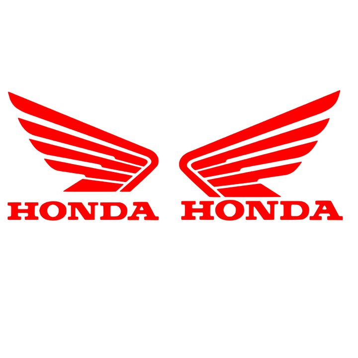 Set doua stickere Honda, stanga si dreapta, rosu, 12x10cm