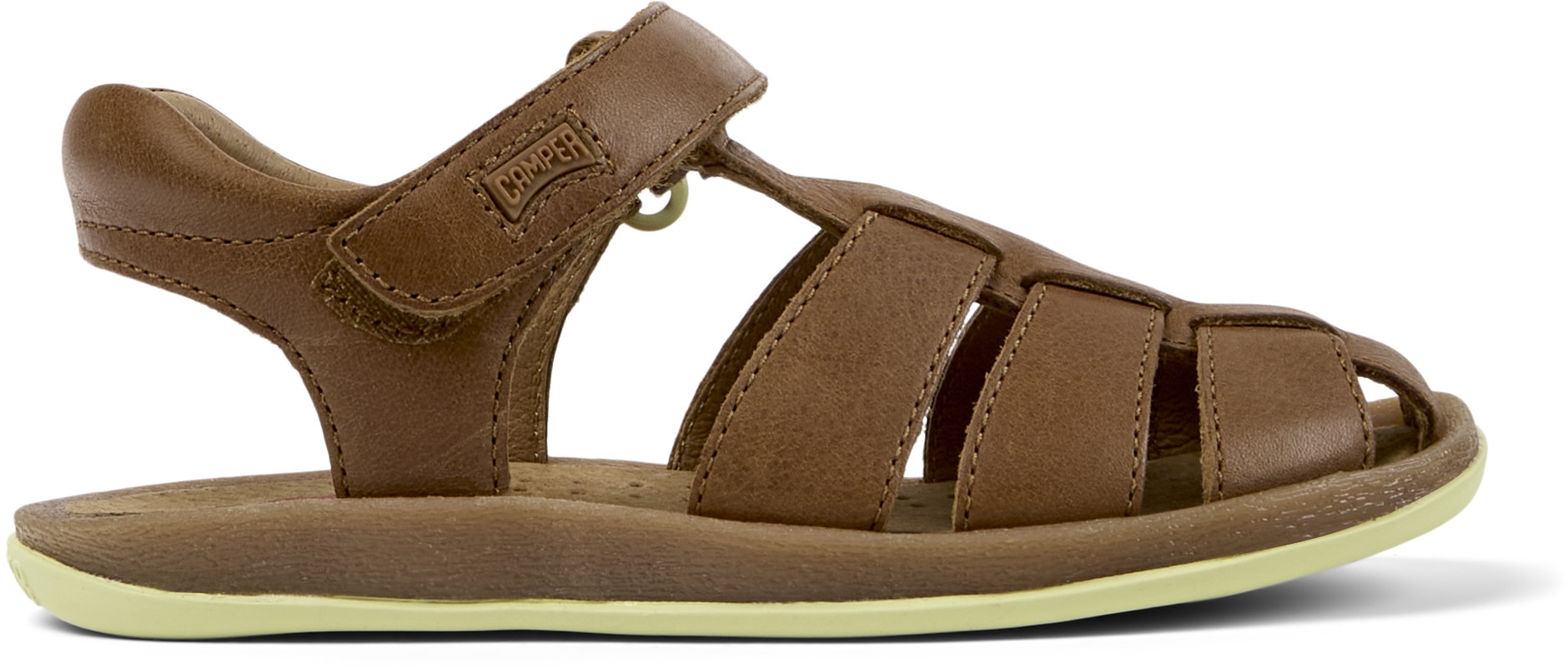 Camper, Sandale fisherman de piele Bicho, Caramel, 25 EU