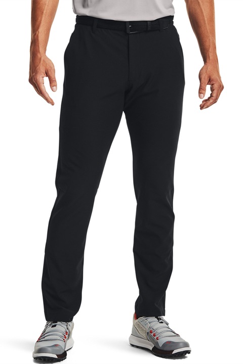 Under Armour, Pantaloni impermeabili cu croiala conica Drive, Negru