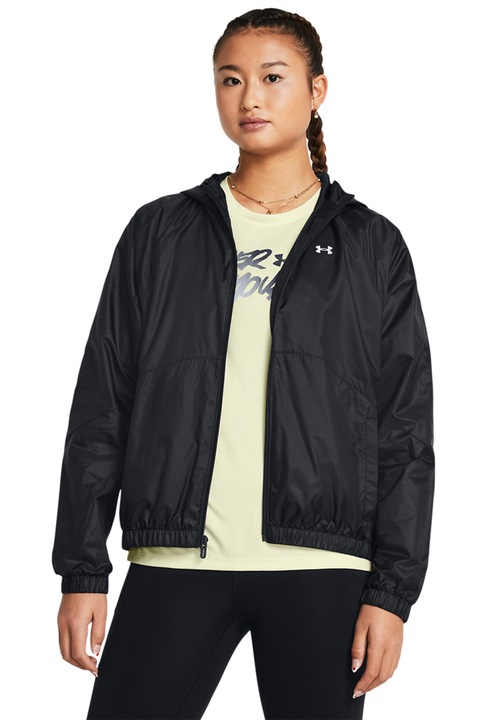 Under Armour, Jacheta lejera cu fermoar Rival, Negru