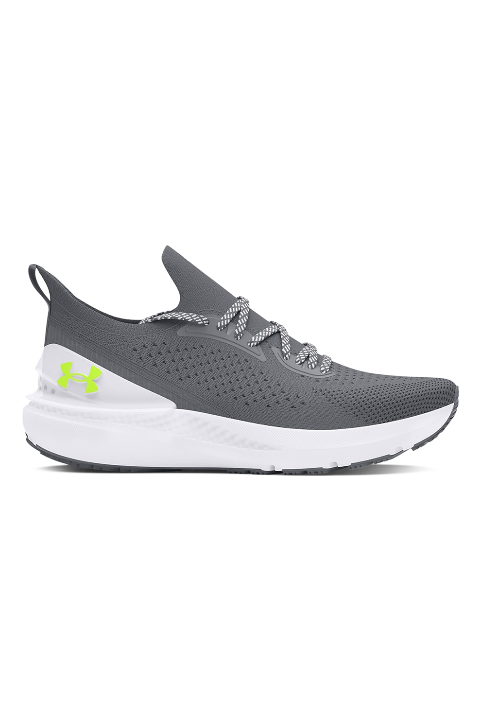 Under Armour, Pantofi cu insertii de material sintetic, pentru alergare Shift, Gri inchis, 8.5