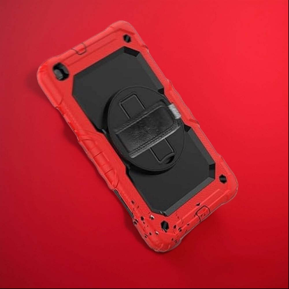 Husa tableta cu suport rotativ pentru Samsung Galaxy Tab A 8.0 2019, rosie, material durabil, protectie 360°