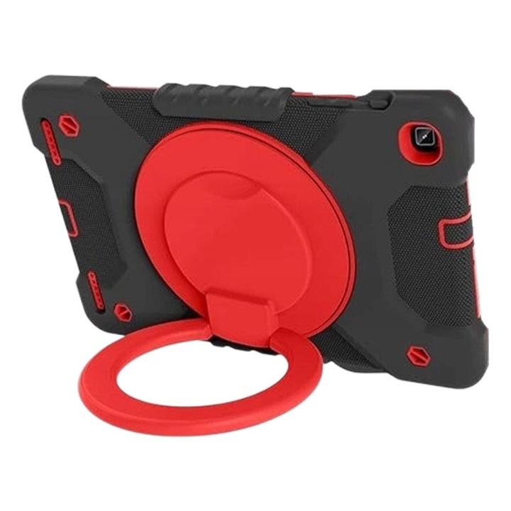 Táblagép tok forgatható állvánnyal Samsung Galaxy Tab A 10.1 2019-hez, piros, strapabíró anyag, 360°-os védelem