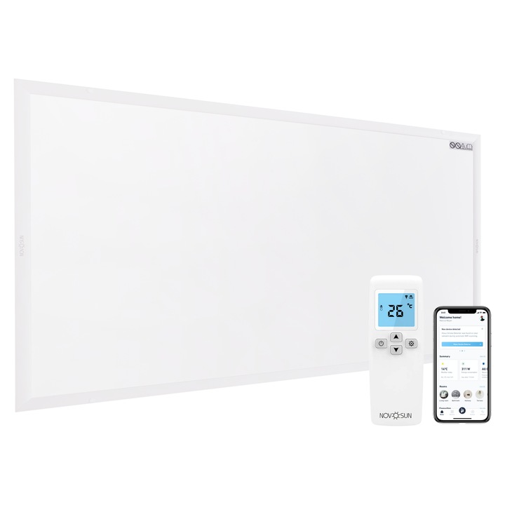 Panou radiant premium cu infrarosu NovoSun 1150W, cu termostat WiFi