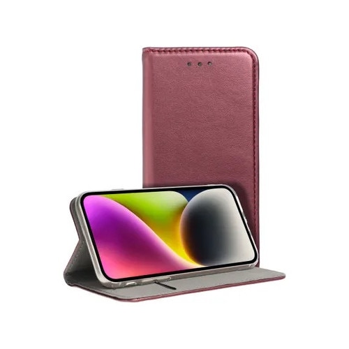 Husa pentru Xiaomi Redmi Note 14 Pro 5G / 14 Pro Plus flip book smart burgundy