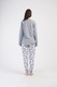 Pijamale de dama captusite, Vienetta, PD651, Gri