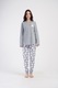 Pijamale de dama captusite, Vienetta, PD651, Gri
