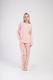 Pijamale de dama din bumbac, Vienetta, confortabile, PD672, Roz