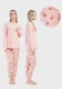 Pijamale de dama din bumbac, Vienetta, confortabile, PD672, Roz