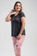 Pijamale de dama din bumbac, Vienetta, marime mare, PD592, Gri